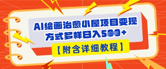 AI绘画治愈小屋项目,变现方式多样,小白也能操作(附详细教程)-橡木仓