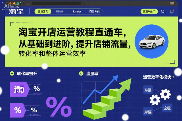 淘宝开店运营教程直通车,从基础到进阶,提升店铺流量,转化率和整体运营效率(更新11月)-橡木仓