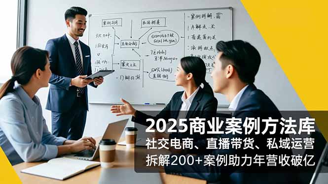 2025商业案例方法库,社交电商、直播带货、私域运营,拆解200+案例助力年营收破亿-橡木仓