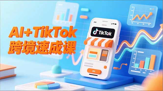 AI+TikTok跨境速成课，智能翻译、店铺定位、流程拆解，7天高效上线运营-橡木仓