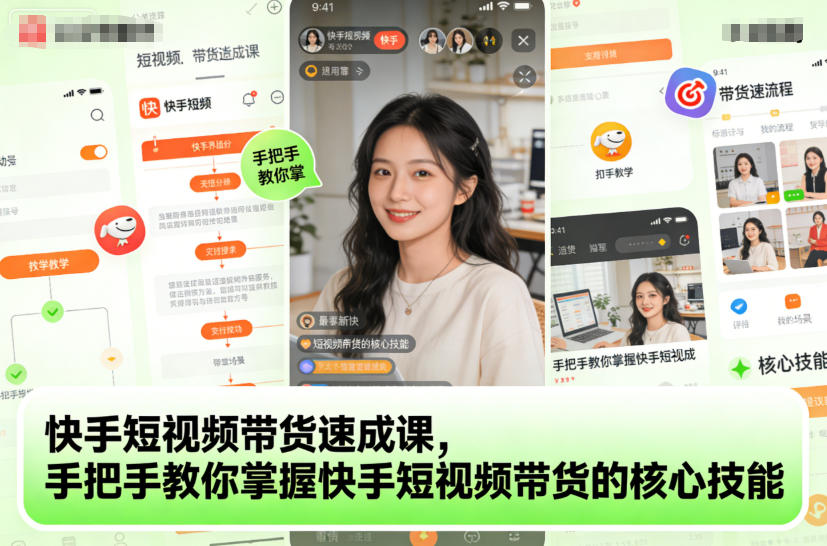 快手短视频带货速成课,手把手教你掌握快手短视频带货的核心技能-橡木仓