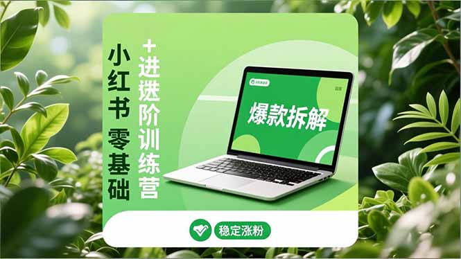 小红书零基础+高阶训练营:安全养号、爆款拆解、长效运营,实现稳定涨粉与变现-橡木仓
