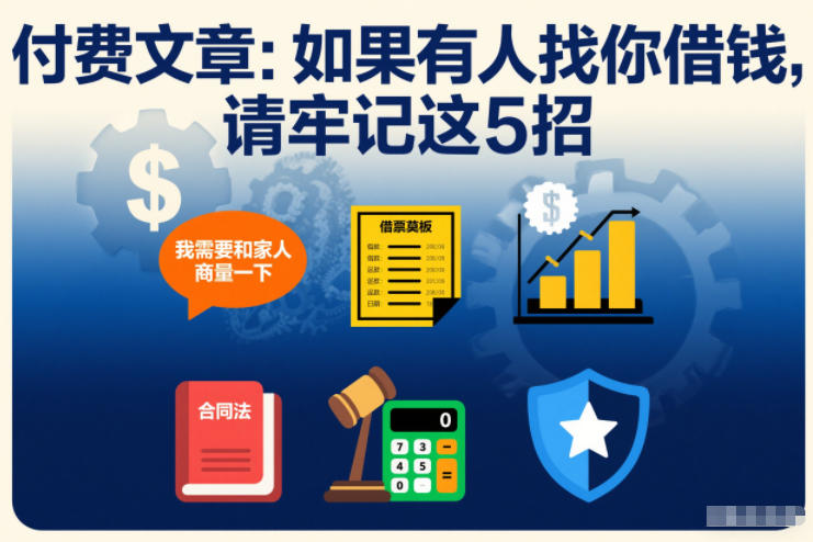 付费文章：如果有人找你借钱，请牢记这5招-橡木仓