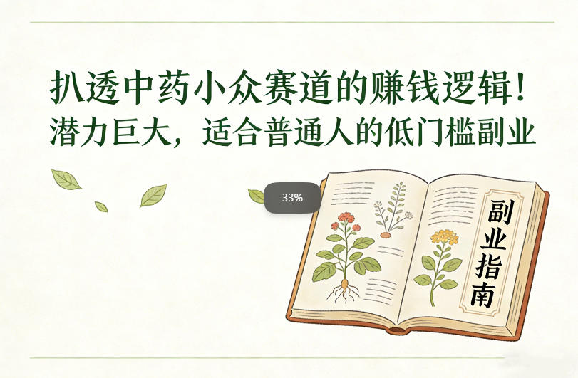 扒透中药小众赛道的賺米逻辑,潜力巨大,适合普通人的低门槛副业-橡木仓