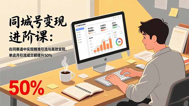 同城号变现进阶课:在同城赛道中实现精准引流与高效变现,单店月引流成交额提升50%-橡木仓