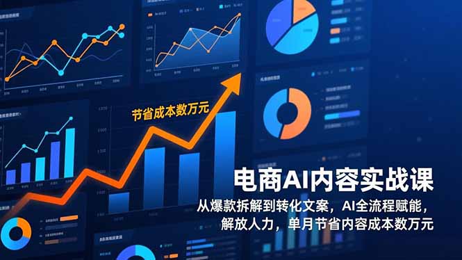 电商AI内容实战课，从爆款拆解到转化文案，AI全流程赋能，解放人力，单月节省内容成本数万元-橡木仓