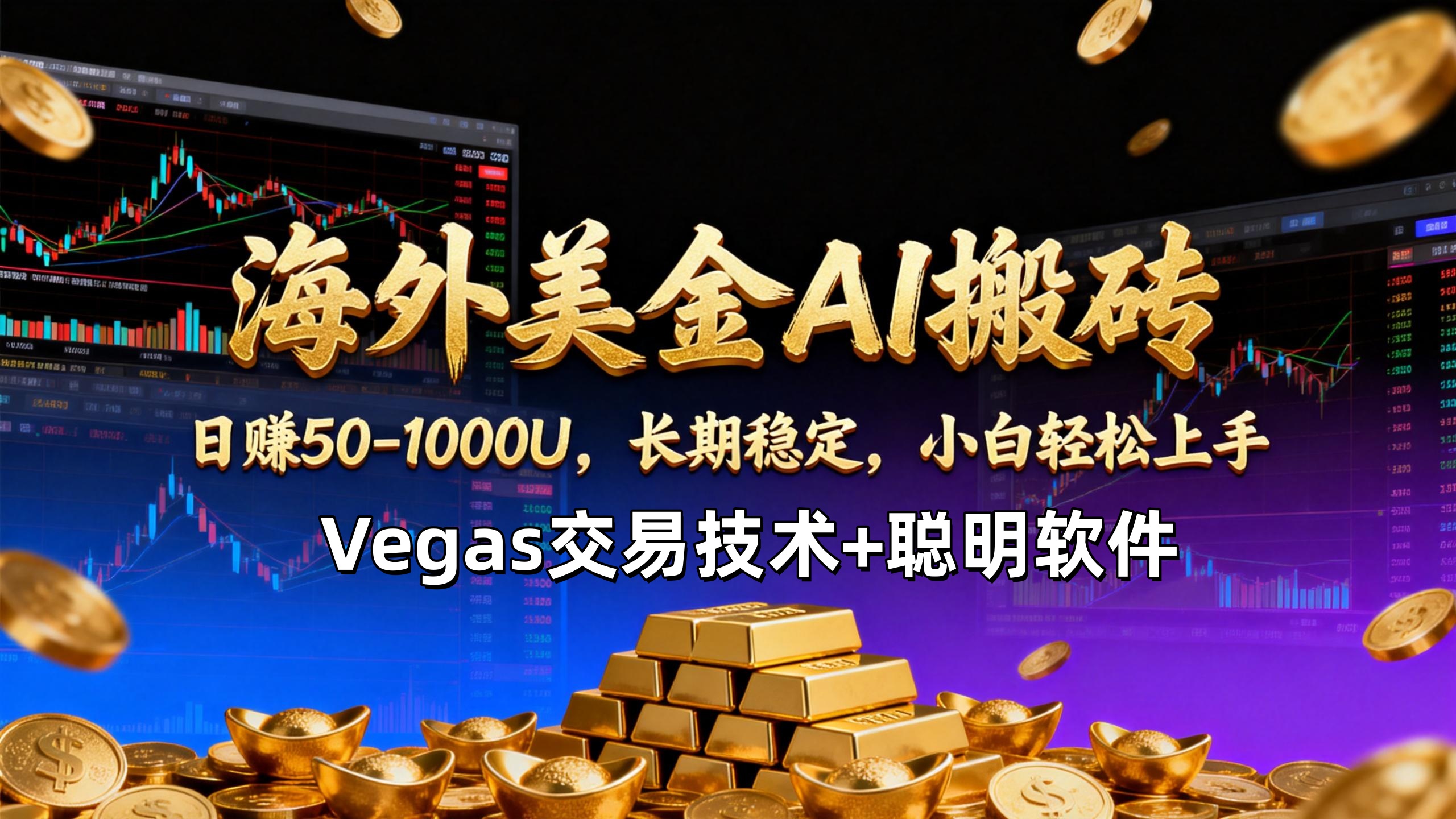 【海外美金AI搬砖】Vegas交易技术+聪明软件,日赚50-1000U,长期稳定,小白轻松上手。-橡木仓