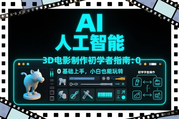 AI人工智能3D电影制作初学者指南：0基础上手，小白也能玩转-橡木仓
