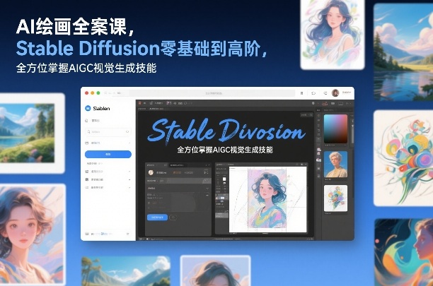 AI绘画全案课，Stable Diffusion零基础到高阶，全方位掌握AIGC视觉生成技能-橡木仓