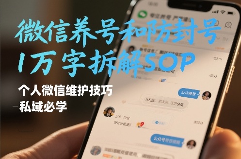 微信养号和防封号1万字拆解SOP，个人微信维护技巧，私域必学【文档】-橡木仓