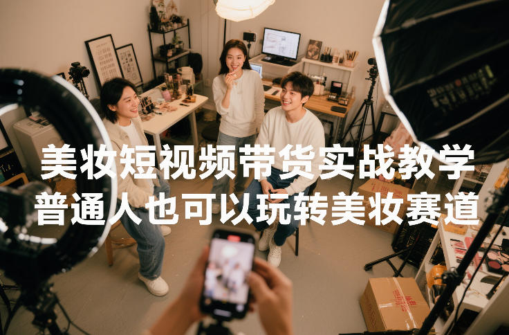 美妆短视频带货实战教学，普通人也可以玩转美妆赛道-橡木仓