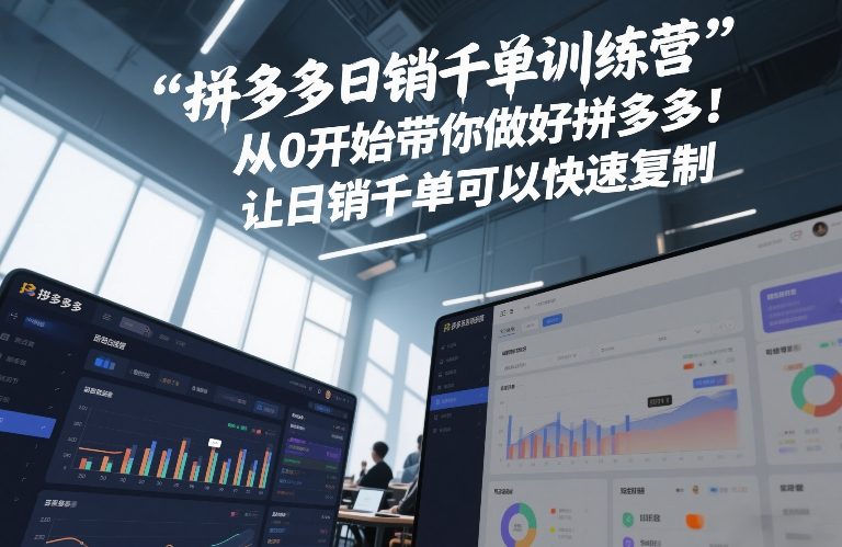 拼多多日销千单训练营，从0开始带你做好拼多多，让日销千单可以快速复制(更新26年1月)-橡木仓