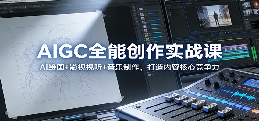 AIGC全能创作实战课：AI绘画+影视视听+音乐制作，打造内容核心竞争力-橡木仓