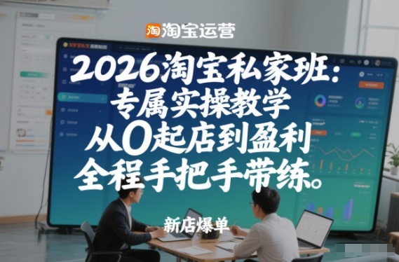 2026淘宝私家班：专属实操教学，从0起店到盈利，全程手把手带练-橡木仓