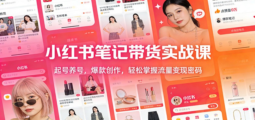 小红书笔记带货实战课：起号养号，爆款创作，轻松掌握流量变现密码-橡木仓