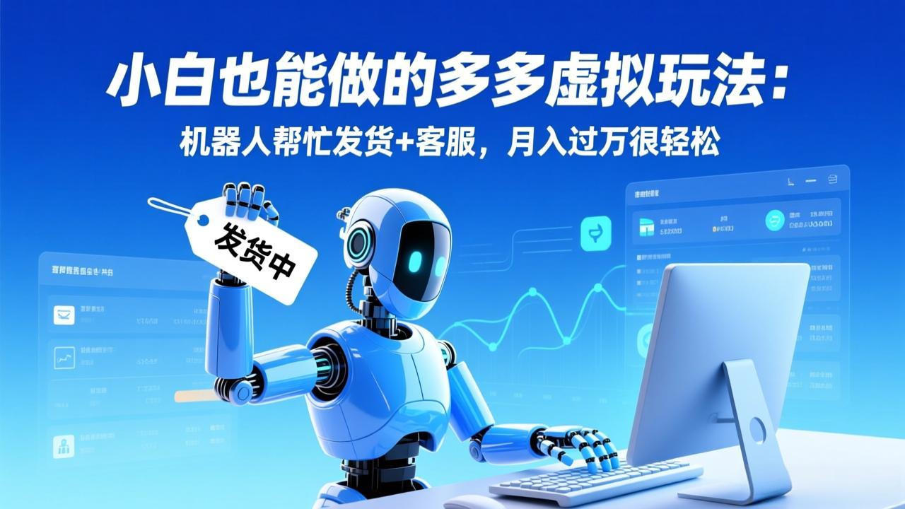 小白也能做的多多虚拟玩法：机器人帮忙发货+客服，月入过万很轻松-橡木仓