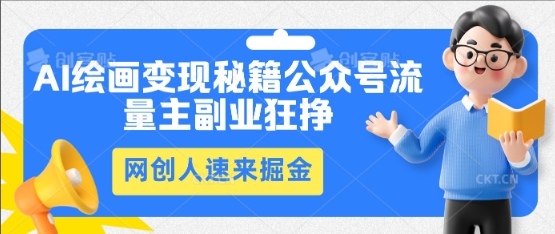 AI绘画变现秘籍:公众号流量主副业狂挣,网创人速来掘金-橡木仓